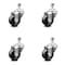 Service Caster 3.5 Inch Phenolic Wheel Swivel 1/2 Inch Threaded Stem Caster Set SCC-TS20S3514-PHS-121315-4 - alternate 1